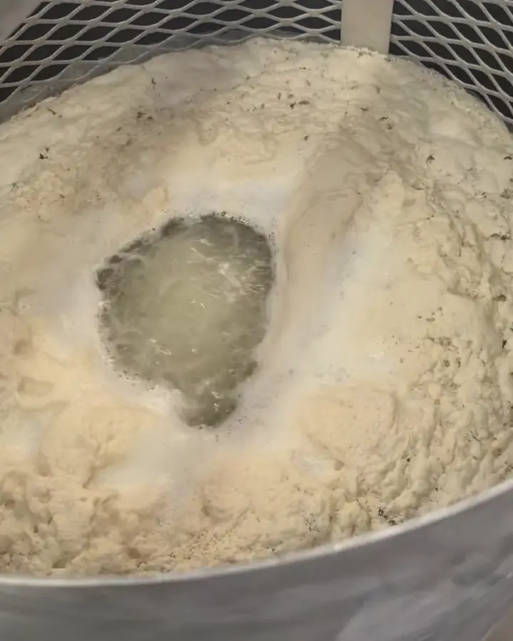 Our cooking pot at a rolling boil